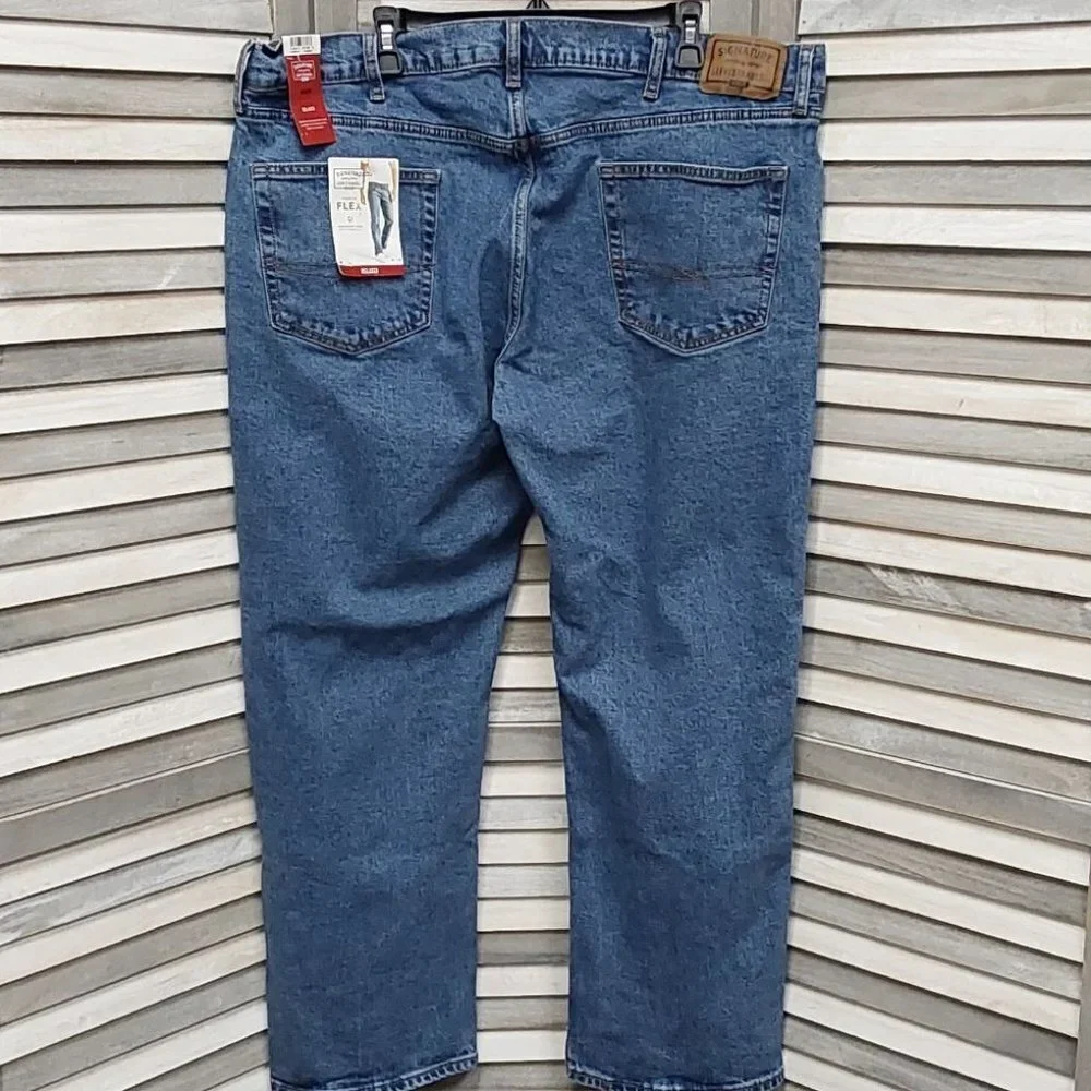 Mens Fit Flex Jeans Relaxed Fit | Signature by Levi Strauss & Co | 42X30
